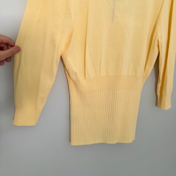 George Women's Yellow Ribbed Cardigan (Large) - Picture 5 of 10